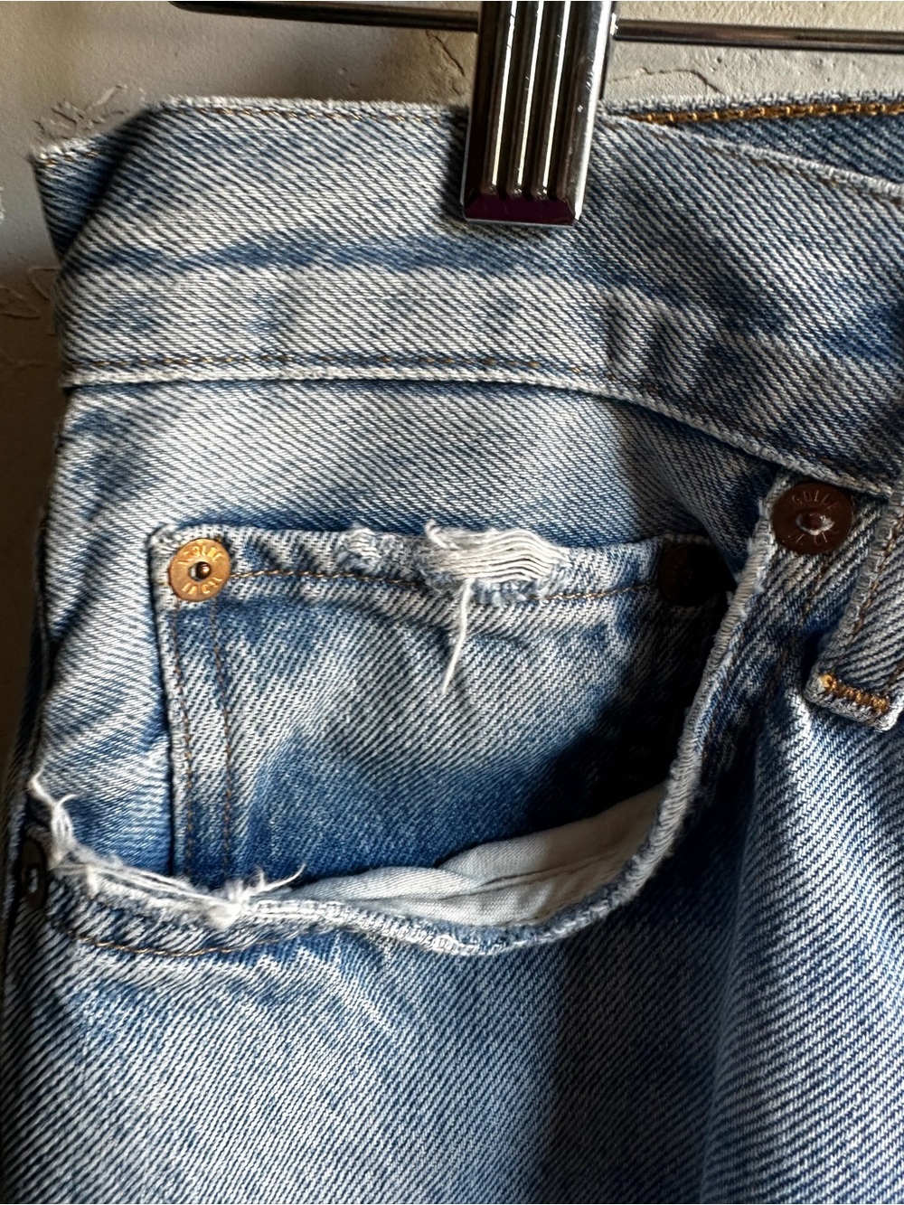 AGOLDE 90s Crop Distressed Jeans 27 Vintage Wash Straight Leg Denim - Picture 11 of 13